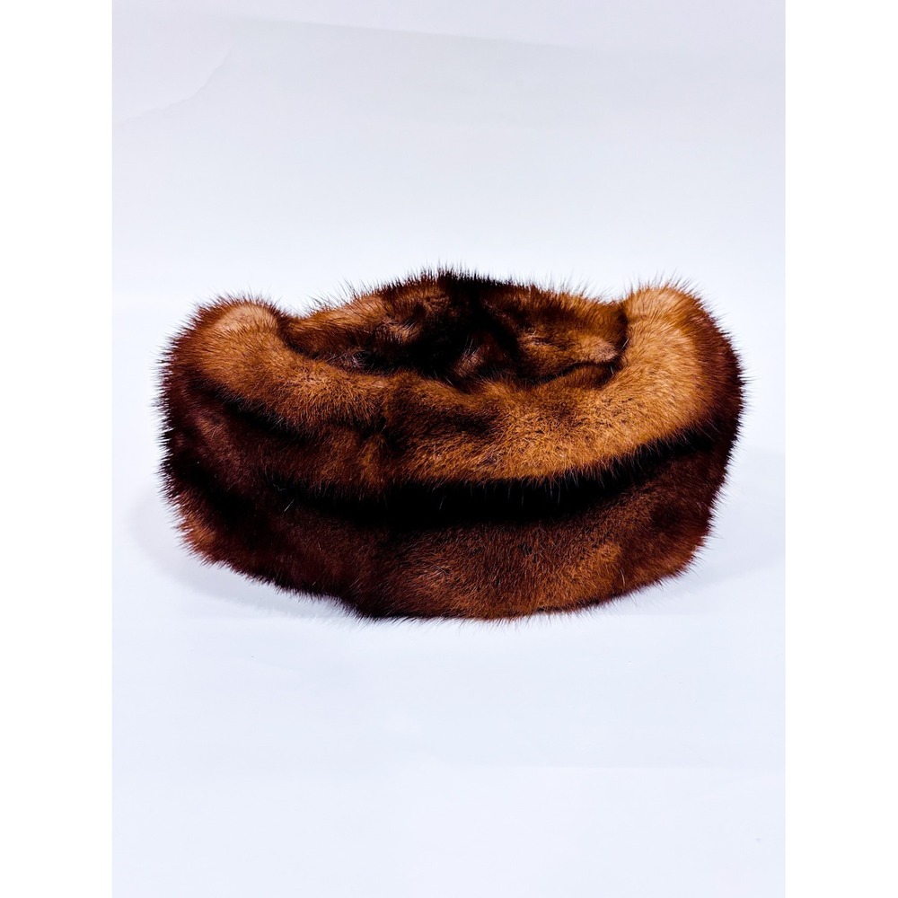EDGAR DÉCHÊNE Brown fur hat | Vintage luxe winter | One Size